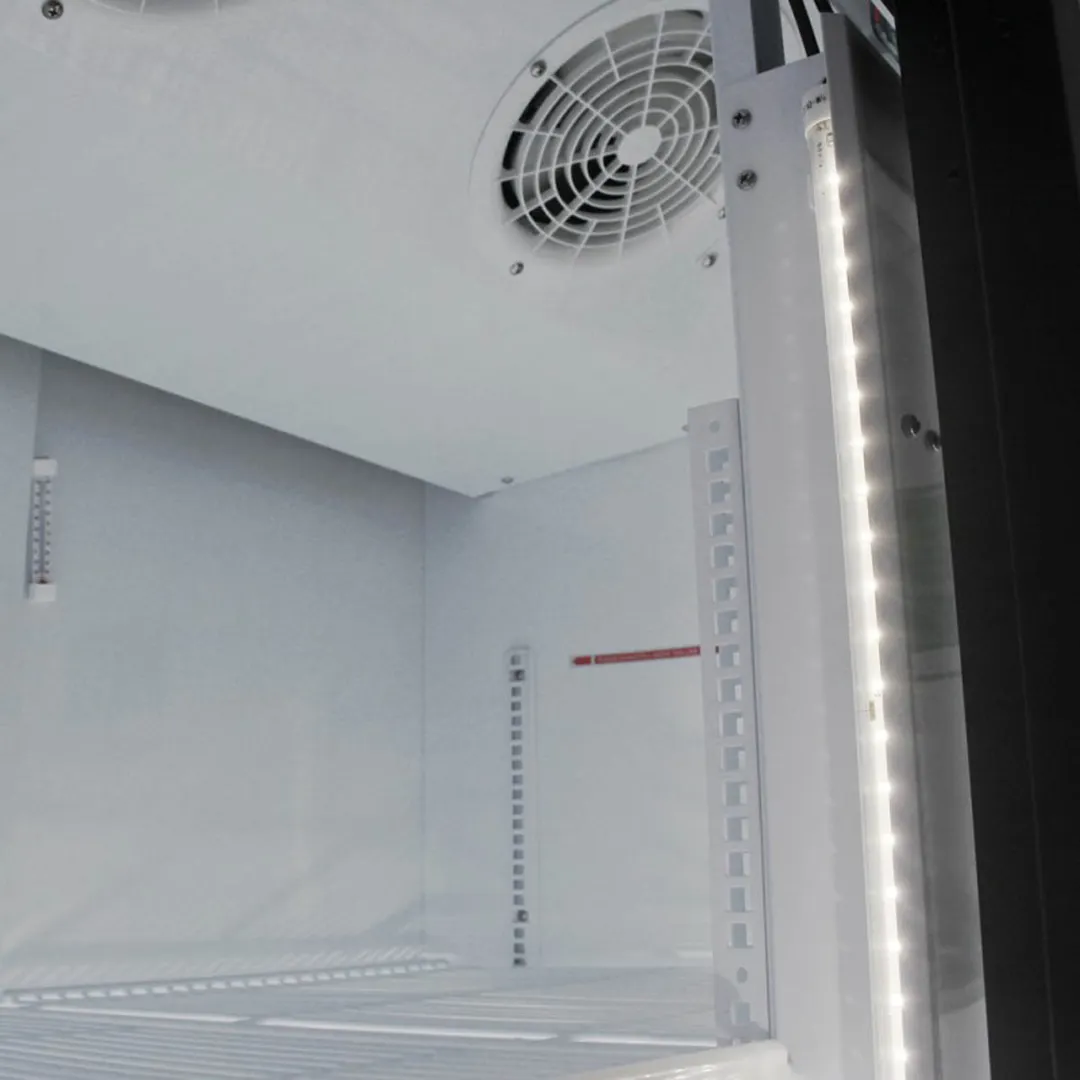Turbo Air TGM-35R-N 41" 2-Glass Door Merchandiser Refrigerator, White Cabinet, 29.3 cu. ft., LED Light