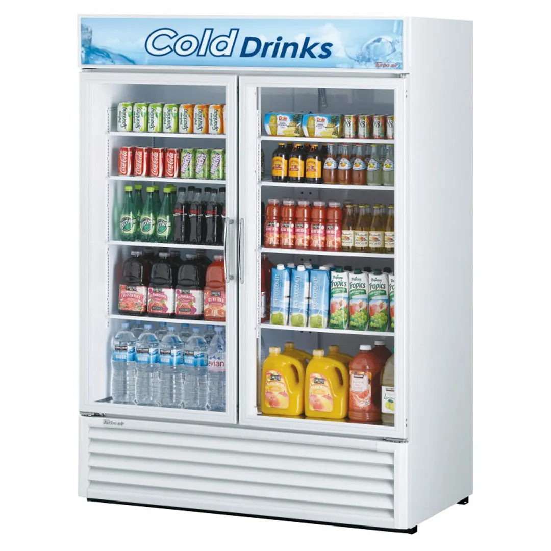 Turbo Air TGM-50RS(B)-N 55" 2-Glass Door Merchandiser Refrigerator, 45.97 cu. ft., Black, ENERGY STAR®