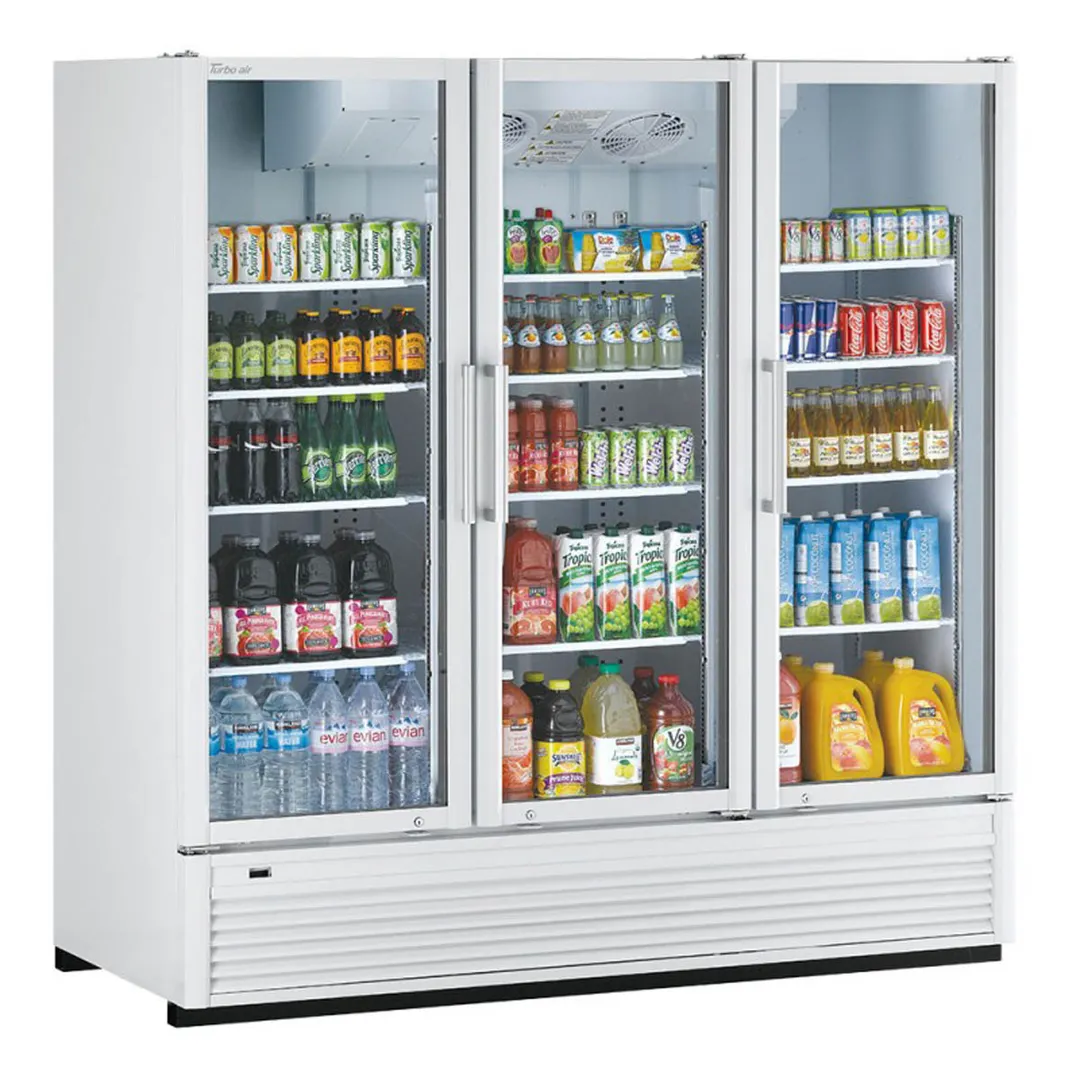 Turbo Air TGM-72SDH-N 78" 3-Glass Door Merchandiser Refrigerator, 70.5 cu. ft., ENERGY STAR®