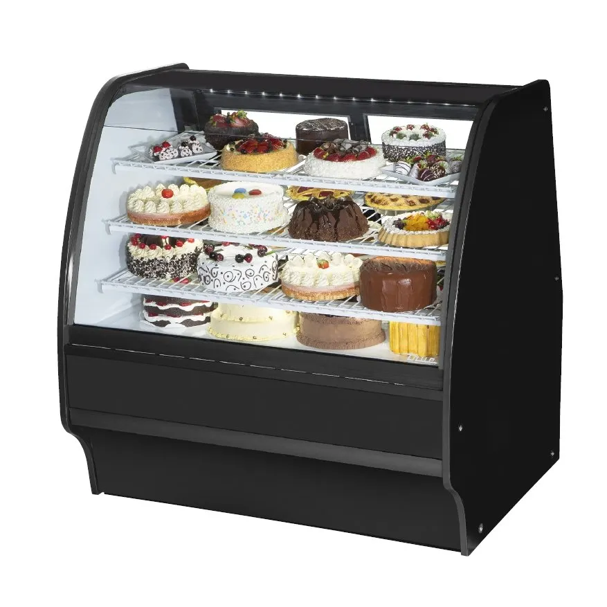 True TGM-R-48-SC/SC-B-W 48" Black Refrigerated Bakery Display Case