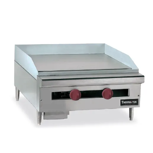 Therma-Tek TC24-24G 24" Countertop Manual Gas Griddle, 5/8" Steel Plate, 60.000 BTU