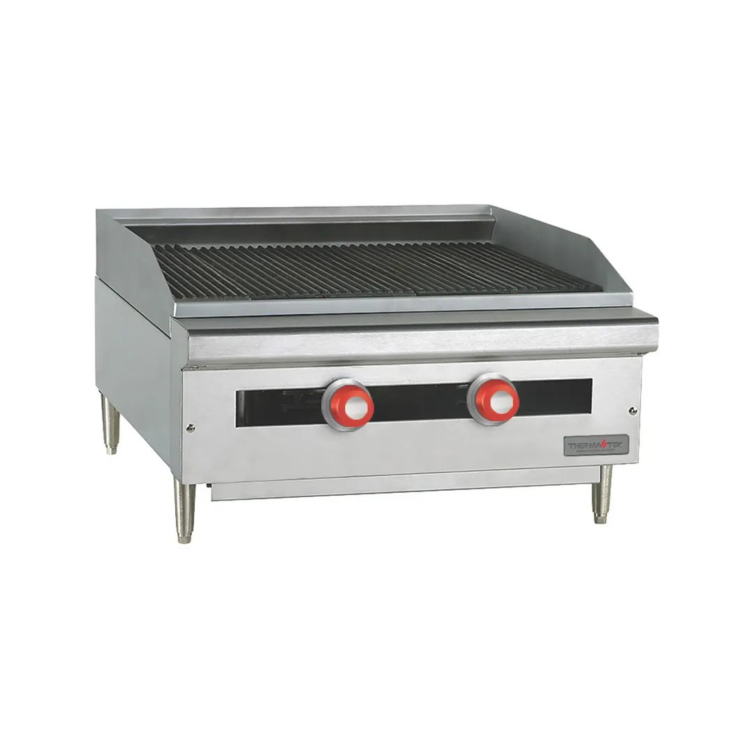 Therma-Tek TC60-60RB 60" Countertop Gas Radiant Charbroiler w/ (5) Burners, 150.000 BTU