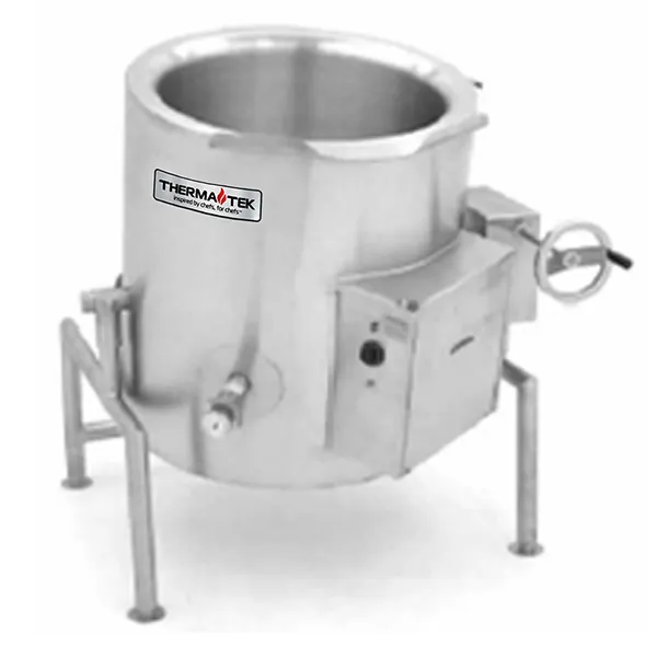 Therma-Tek TT-TT2/3J-T-E30 30 Gallon Floor Tilting 2/3 Jacketed Electric Kettle, Quad-Leg Base