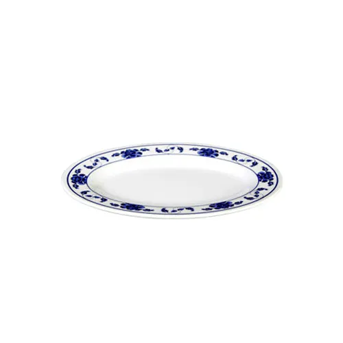 Thunder Group 2010TB Platter, 9-7/8" X 7-1/4", Oval, Break-Resistant - Dozen