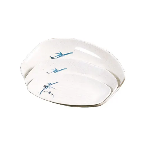 Thunder Group 2309BB Teriyaki Tray, 9" X 6-1/2", Oval, Break-Resistant - Dozen