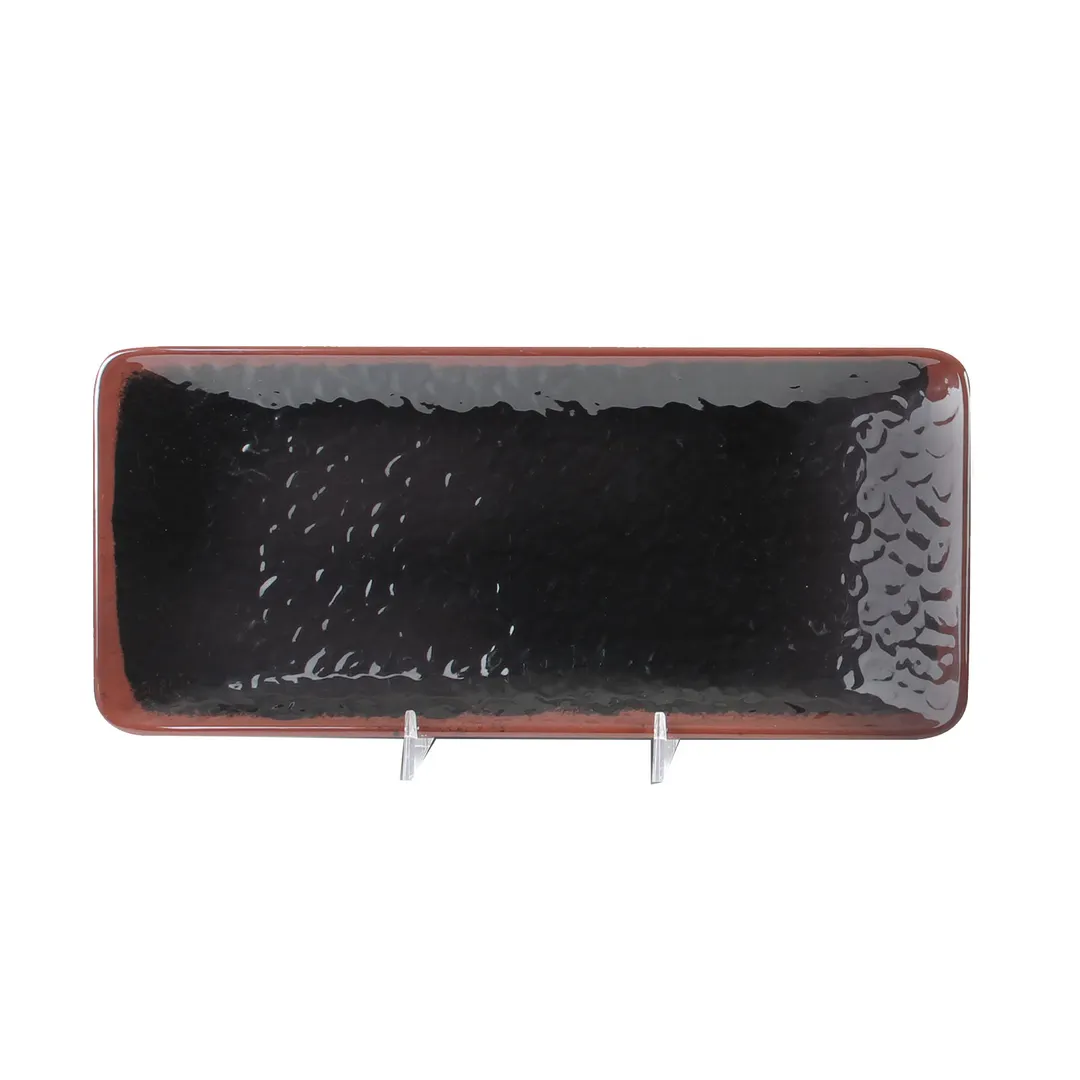 Thunder Group 2411TM Plate, 11-1/4" X 5", Rectangular, Break-Resistant - Dozen