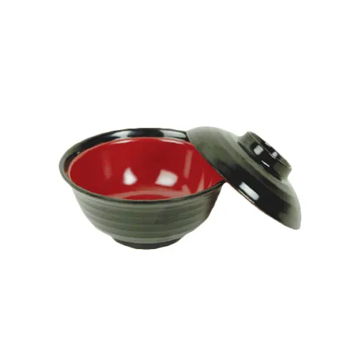 Thunder Group 3221JBR Soup/Vegetable Bowl, 8 Oz., 4" Dia., With Lid - Dozen