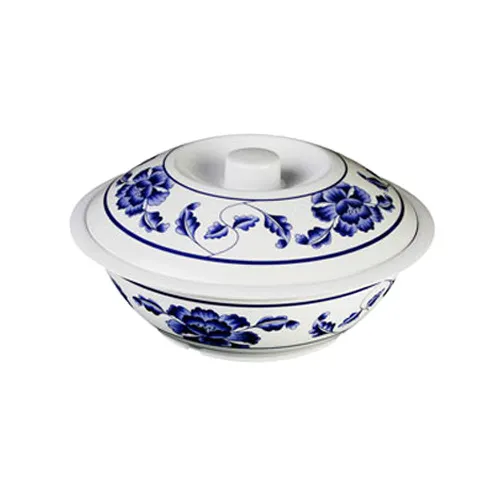 Thunder Group 8010TB Serving Bowl, 75 Oz., 10" Dia. With Lid, Lotus