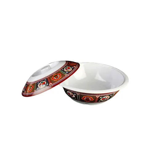 Thunder Group 8011TP Serving Bowl, 80 Oz., 11" Dia. With Lid, Peacock