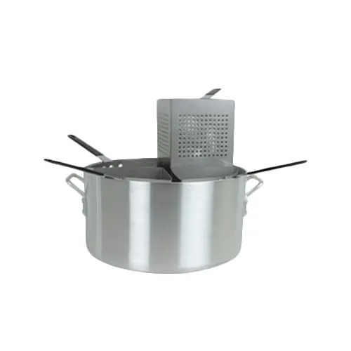 Thunder Group ALSKPC005 Pasta Cooker, 5 Piece - Set, 20 Quart Boiler With 4 Sectioned Stainless Steel Perforated Baskets With Handles, Aluminum