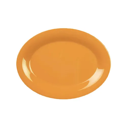 Thunder Group CR209YW Platter, 9-1/2" X 7-1/4", Oval, Break-Resistant - Dozen