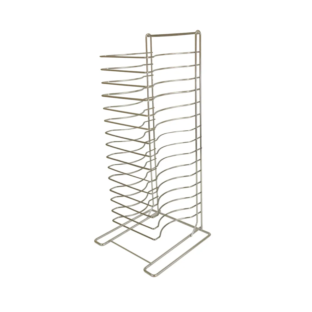 Thunder Group CRPT1015 15-Tier Pizza Pan Rack, 12x12, Chrome Plated Steel, Countertop, 5-15 Pans
