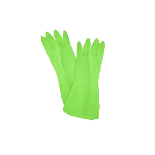 Thunder Group PLGL004GR Latex Gloves, Small, 12" x 3-7/8", 18 Mil, Textured, Green, 1 Pair