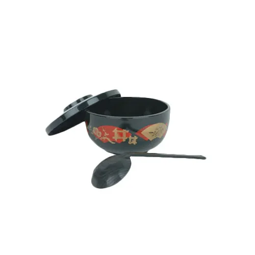 Thunder Group Plnb002 Donburi Bowl, 30 Oz., For Soup And Noodles Includes Lid & Ladle
