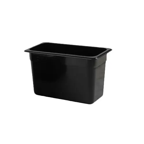 Thunder Group PLPA8138BK Food Pan, 1/3 Size, 8" Deep, Shatter And Scratch Resistant, Black