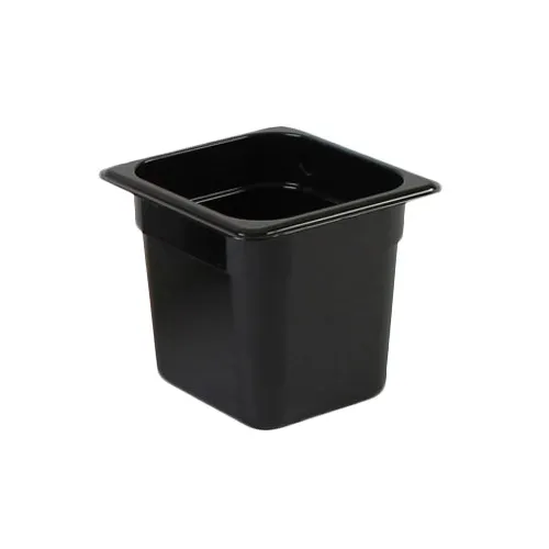 Thunder Group PLPA8166BK Food Pan, 1/6 Size, 6" Deep, Shatter And Scratch Resistant, Black