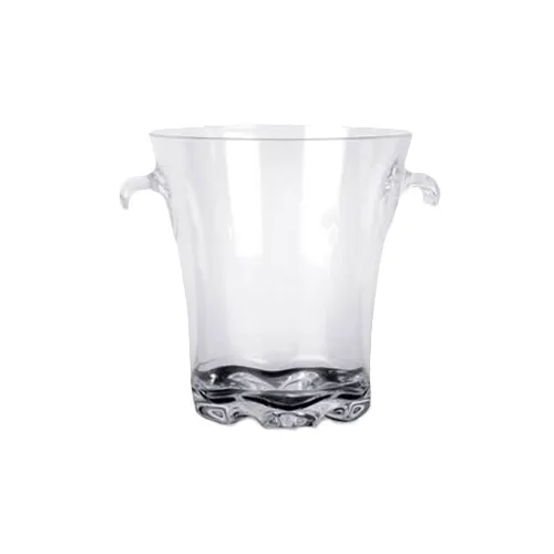 Thunder Group PLTHBK040C Ice Bucket, 4 Quart, 8" Dia. X 8-1/2"H, w/ Handles, Clear