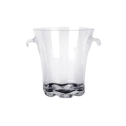 Thunder Group PLTHBK140C Ice Bucket, 4 Quart, 8" Dia. X 8-1/2"H, w/ Handles, Clear