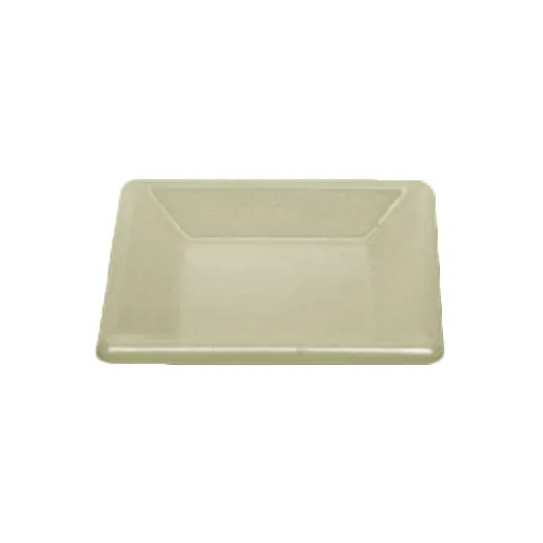Thunder Group PS3204V Square Plate, 4", Wide Rim, Break-Resistant