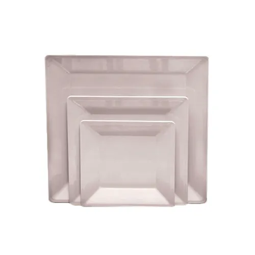 Thunder Group PS3208W Square Plate, 8-1/4", Wide Rim, Break-Resistant