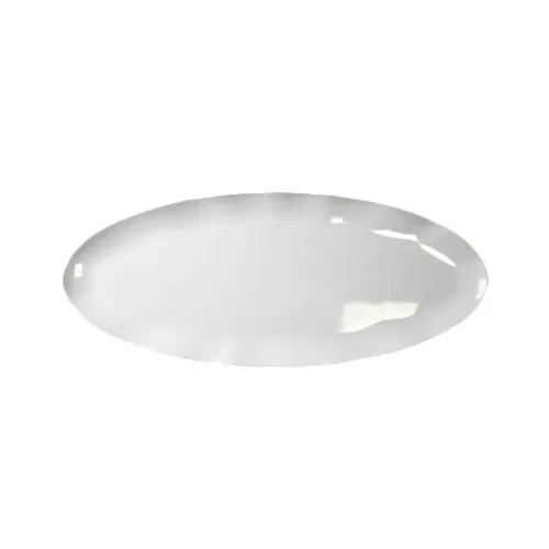 Thunder Group RF2030W Platter, 30"L X 12"W, Oval, Scallop Edge, Black Pearl, white