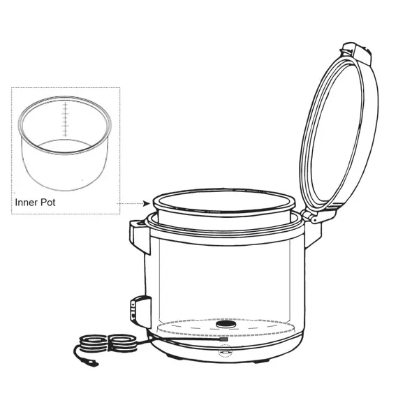 Thunder Group SEJ6012 Inner Pot, for Rice Cooker/Warmer SEJ60000