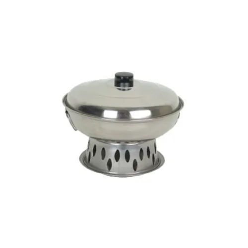 Thunder Group SLAL01B Wok Chafer Body/Cover, 7-1/2" Dia., Plastic Knob Lift-Off Cover, Stainless Steel