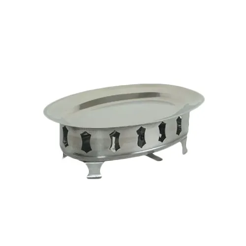 Thunder Group SLFD001 Chafer Platter, 14", Oval, Includes: Platter & Stand