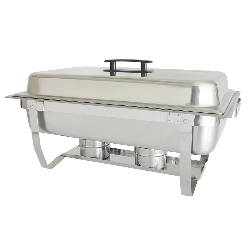 Thunder Group SLRCF001F Chafer, 8 Quart, Full-Size, With Folding Stand - Set