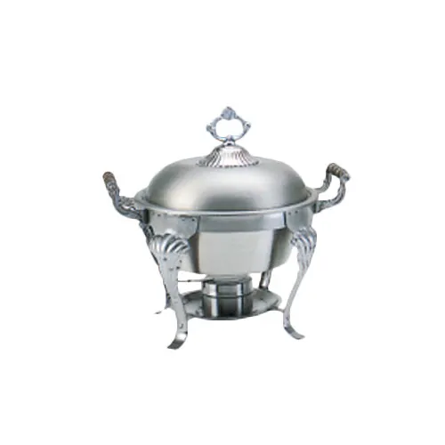 Thunder Group SLRCF8632 Deluxe Chafer, 5 Quart, Half-Size Round, Lift-Off Dome Cover - Set