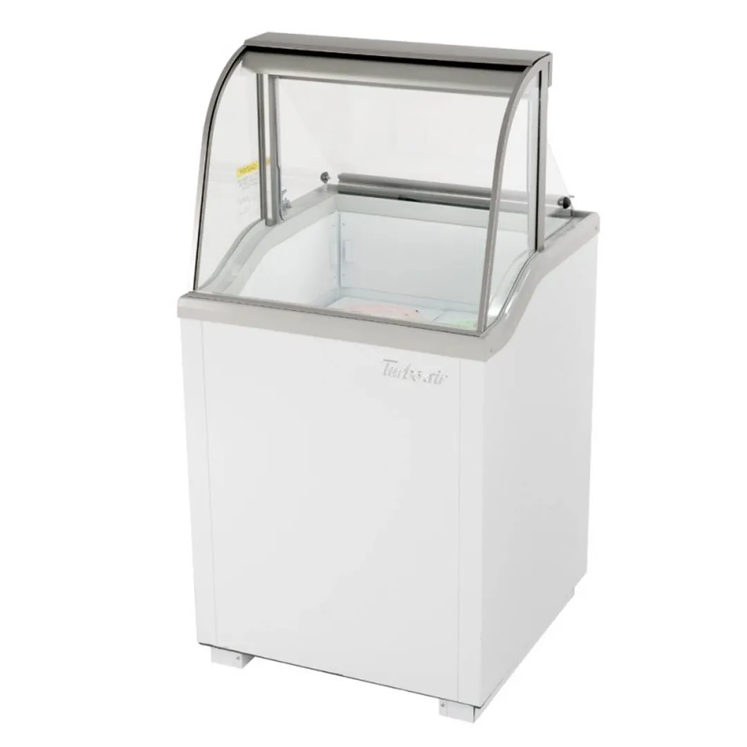 Turbo Air TIDC-26W-N 26" Ice Cream Dipping Cabinet w/ Curved Sneeze Guard