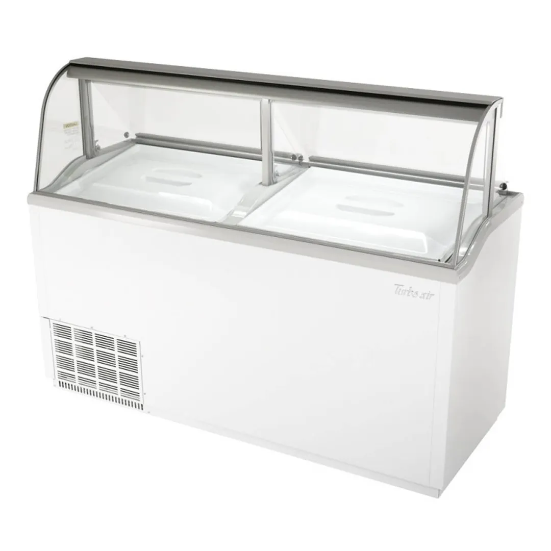 Turbo Air TIDC-70W-N 68" Ice Cream Dipping Cabinet w/ Curved Sneeze Guard