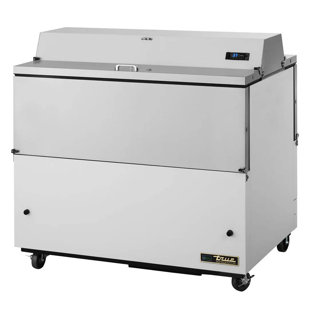 True TMC-49-DS-HC 49" Dual Sided Milk Cooler, Forced Air, 12 Crates Capacity