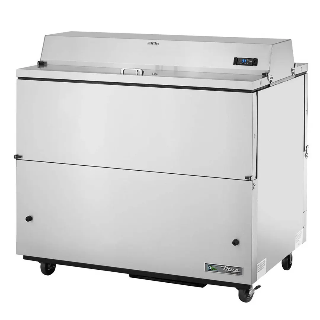 True TMC-49-S-DS-HC 49" Dual Sided Milk Cooler, Forced Air, 12 Crates Capacity