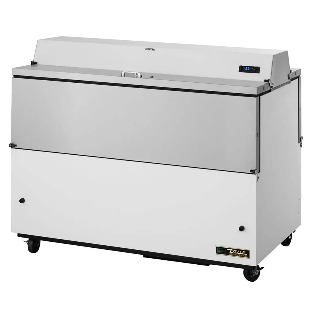 True TMC-58-DS-HC 58" Dual Sided Milk Cooler, Forced Air, 16 Crates Capacity