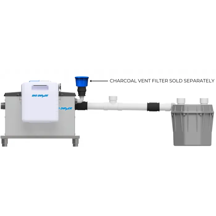 Thermaco Big Dipper W-250-IS-DPK Grease Trap, Drain Pump Kit Package - 25 GPM - 2" Inlet/Outlet