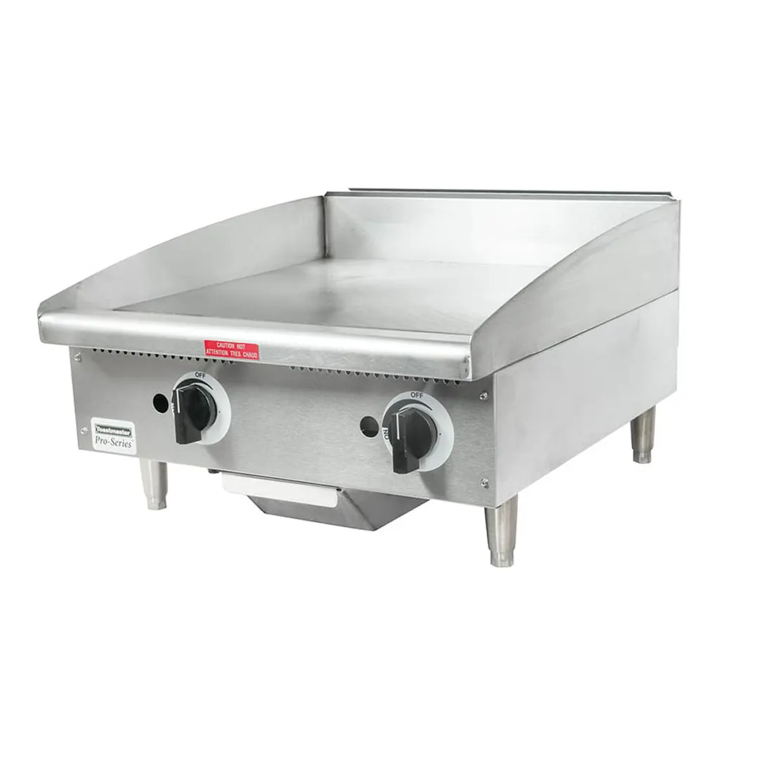 Toastmaster TMGM24 24" Countertop Manual Gas Griddle, 3/4" Steel Plate, 40.000 BTU