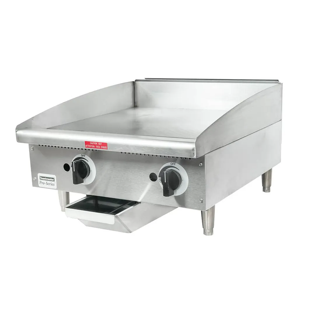 Toastmaster TMGM24 24" Countertop Manual Gas Griddle, 3/4" Steel Plate, 40.000 BTU