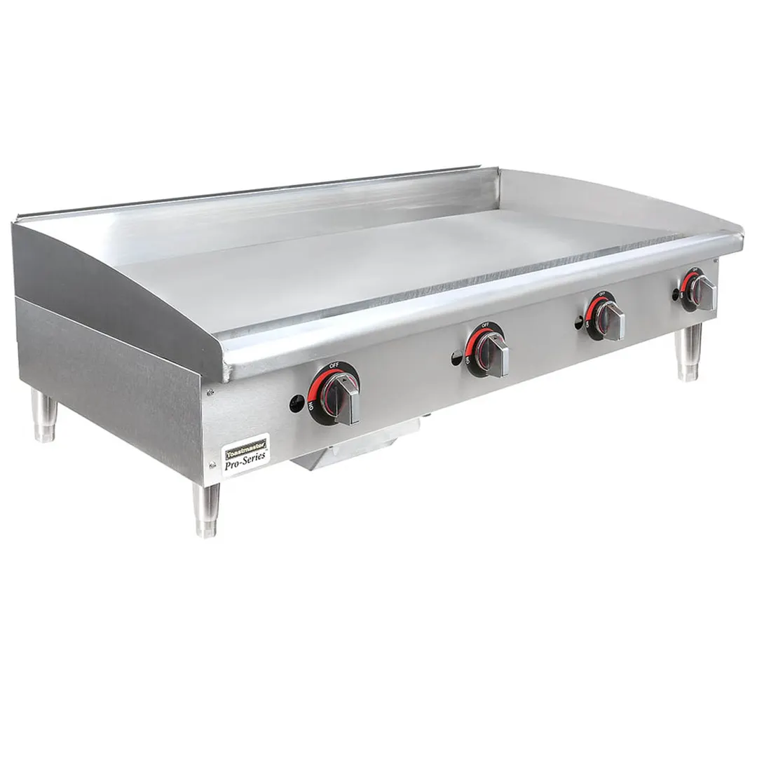 Toastmaster TMGM48 48" Countertop Manual Gas Griddle, 3/4" Steel Plate, 80.000 BTU