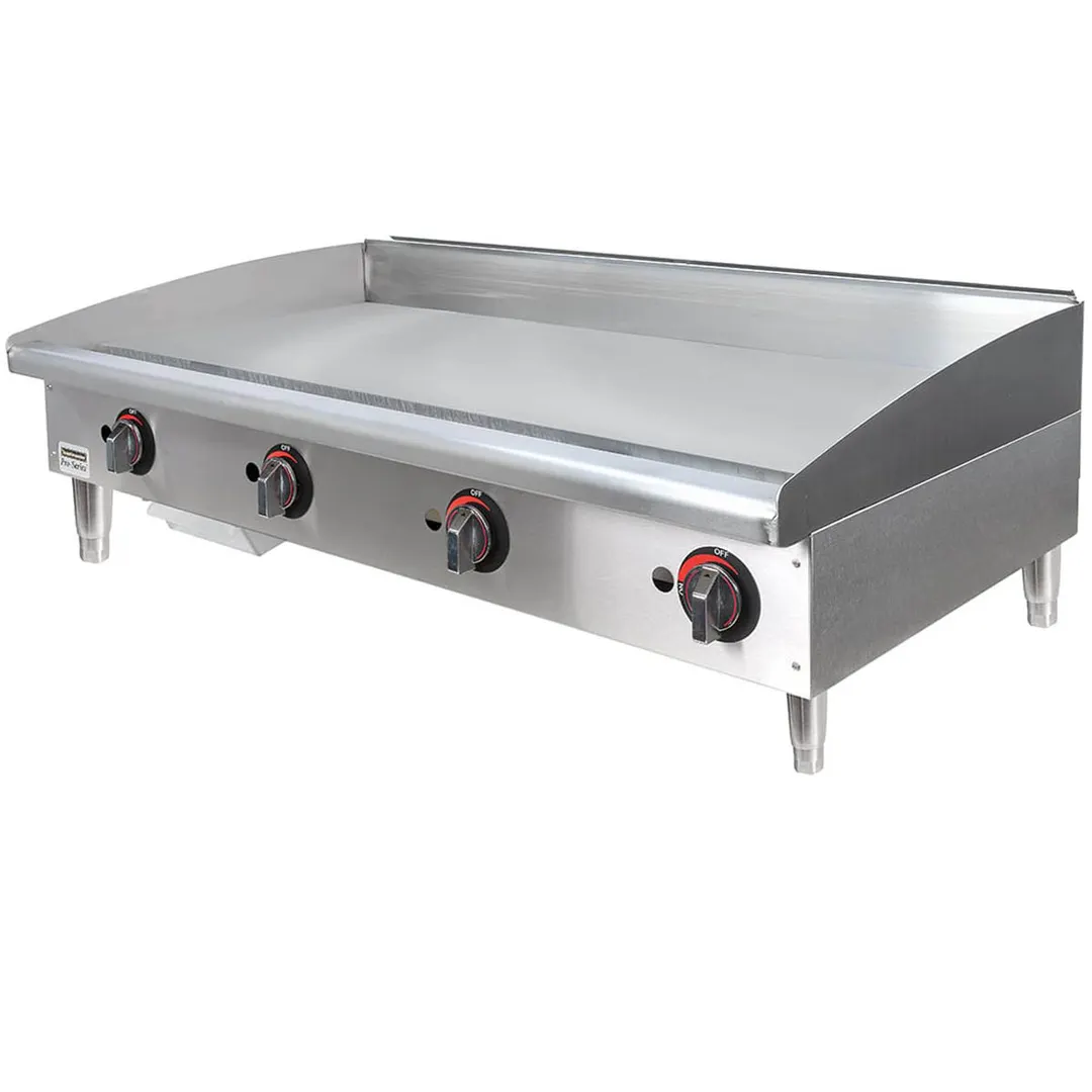 Toastmaster TMGM48 48" Countertop Manual Gas Griddle, 3/4" Steel Plate, 80.000 BTU