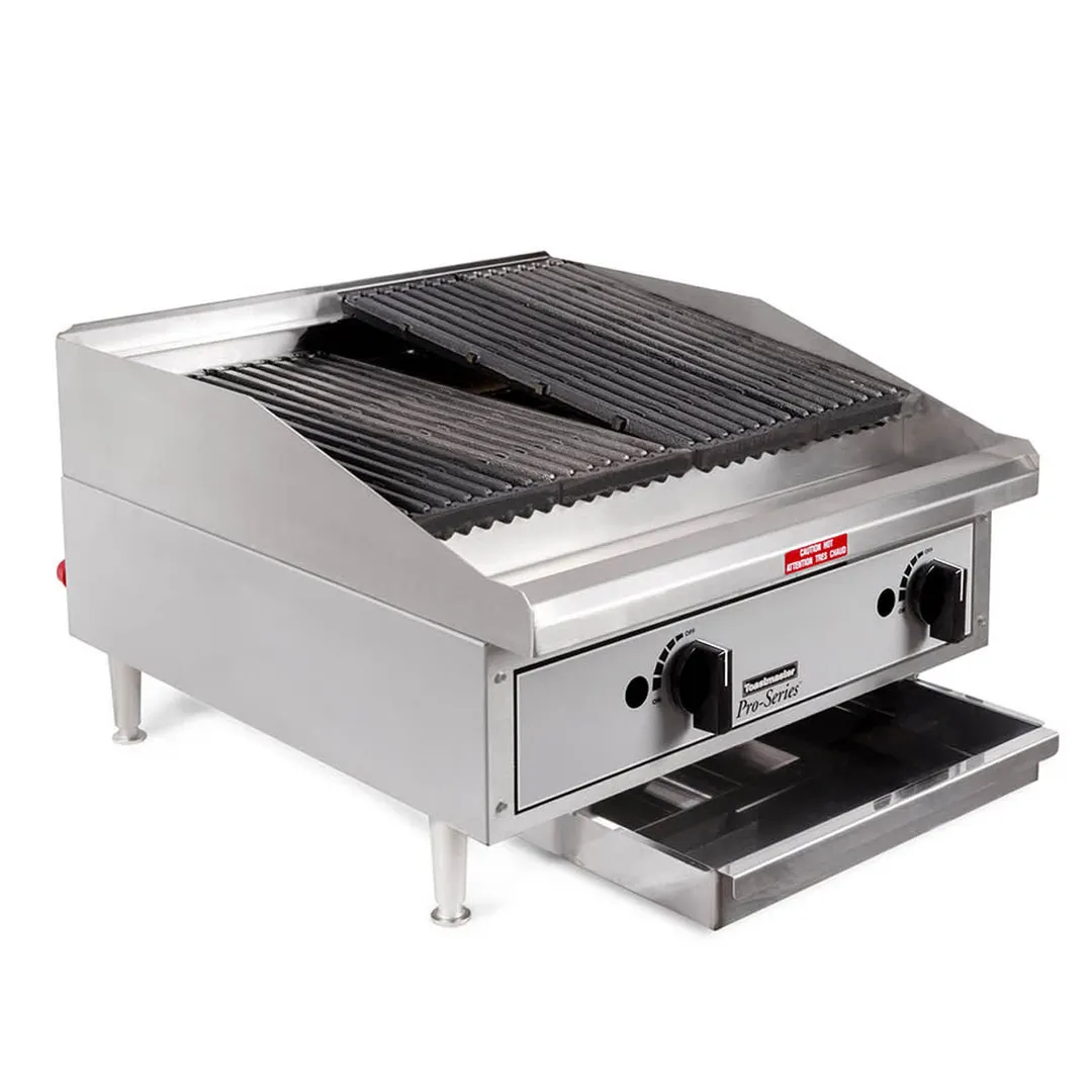Toastmaster TMRC24 24" Countertop Gas Radiant Charbroiler w/ (2) Burners, 60.000 BTU