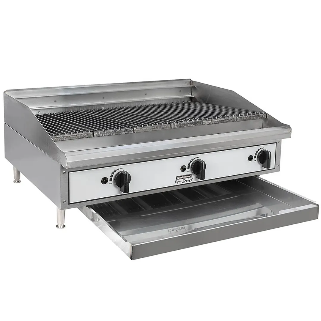 Toastmaster TMRC36 36" Countertop Gas Radiant Charbroiler w/ (3) Burners, 90.000 BTU