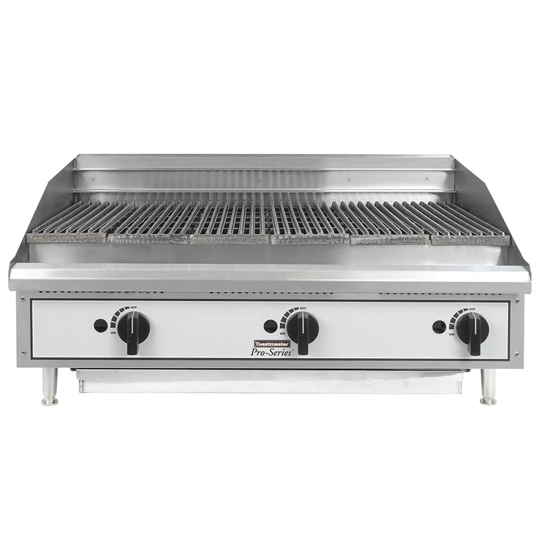 Toastmaster TMRC36 36" Countertop Gas Radiant Charbroiler w/ (3) Burners, 90.000 BTU