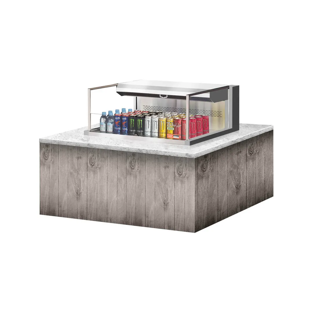 Turbo Air TOM-36L-UF-S-1SI-N 35" Drop In Open Refrigerated Deli Display Case