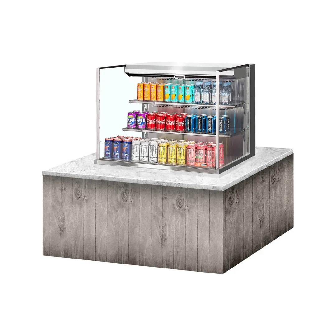 Turbo Air TOM-36L-UF-S-3SI-N 35" Drop In Open Refrigerated Deli Display Case