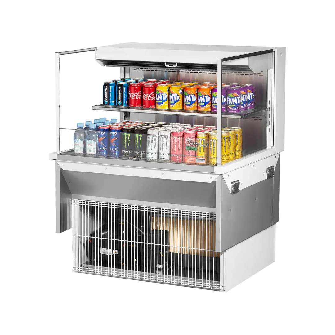 Turbo Air TOM-36L-UF-W(B)-2SI-N 36" Drop In Open Refrigerated Deli Display Case