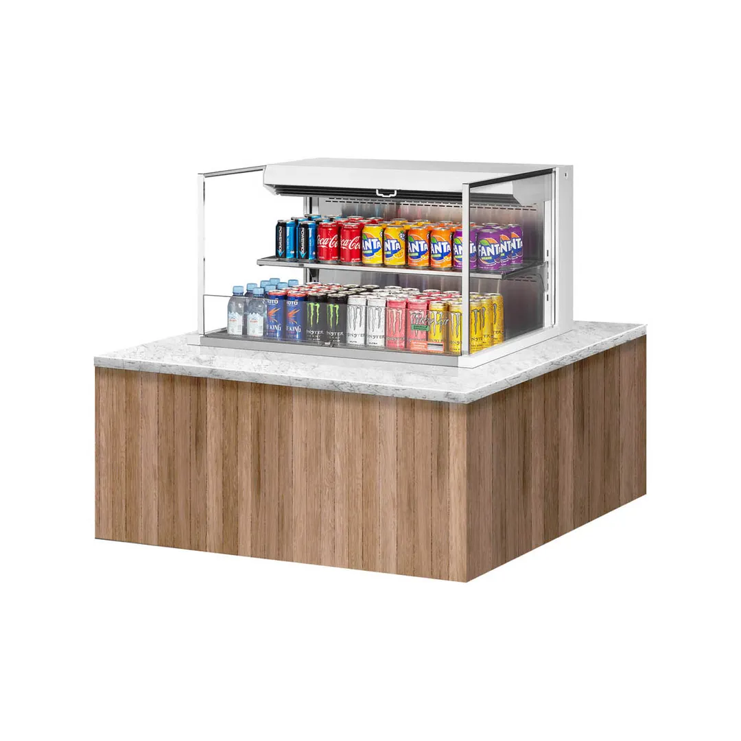 Turbo Air TOM-36L-UF-W(B)-2SI-N 36" Drop In Open Refrigerated Deli Display Case
