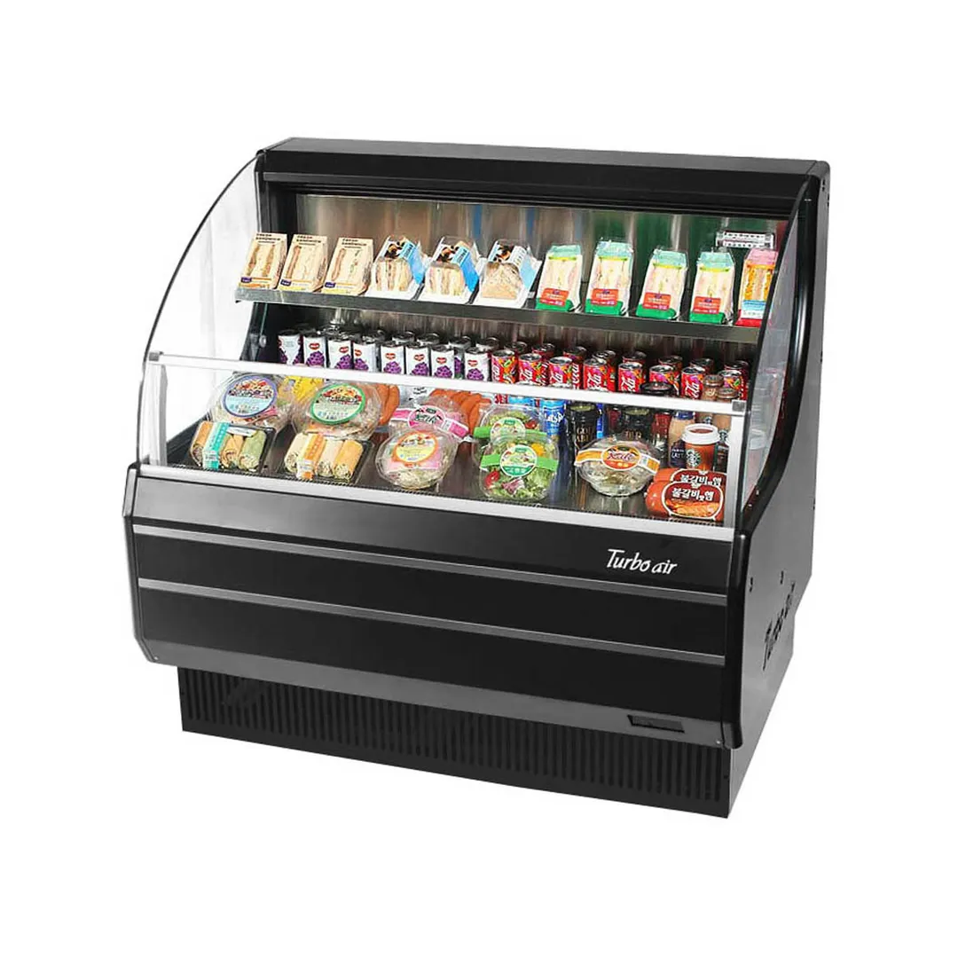 Turbo Air TOM-40LW-N 39" Horizontal Open Air Merhandiser in White, Self-Contained, 1 Shelf