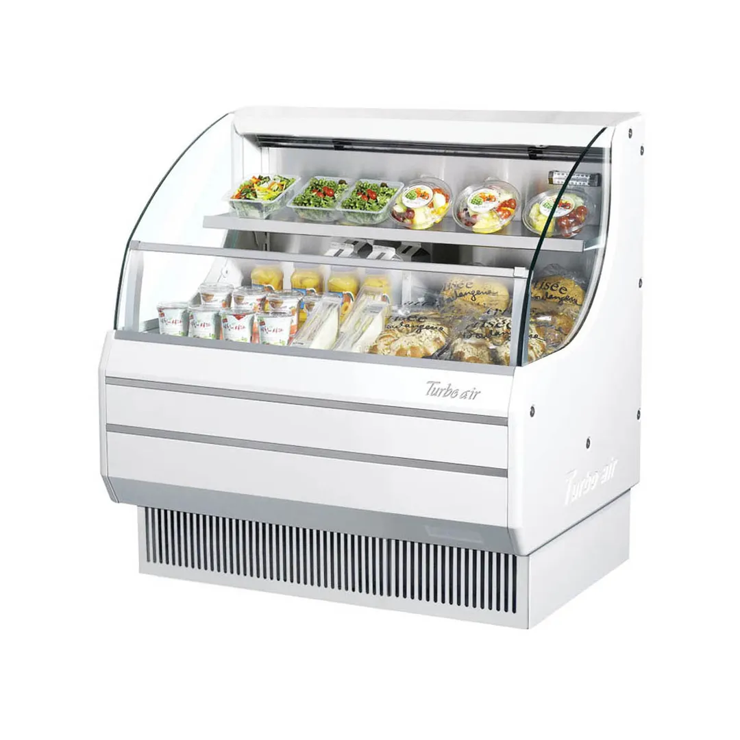 Turbo Air TOM-40LW-N 39" Horizontal Open Air Merhandiser in White, Self-Contained, 1 Shelf