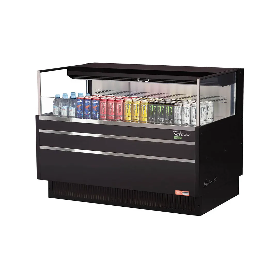 Turbo Air TOM-48L-UF-W(B)-1S-N 46" Horizontal Open Air Merchandiser, Specify Exterior, Self-Contained